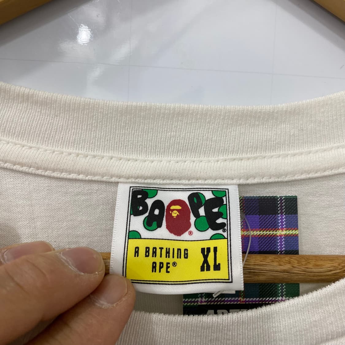 베이프 빅로고 반팔티셔츠(XL) 상품이미지4