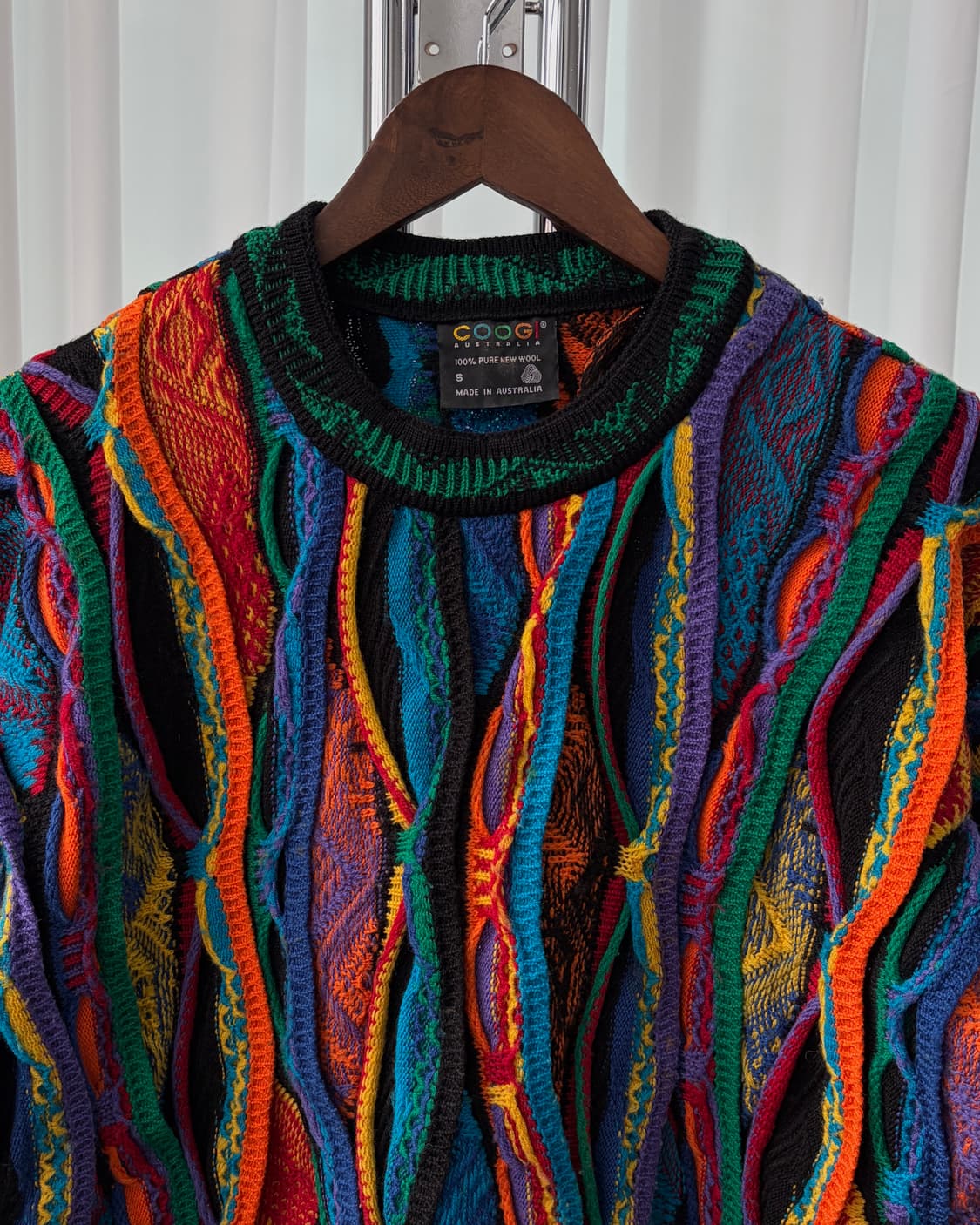 [S]쿠지 COOGI 멀티컬러 케이블 니트 상품이미지4