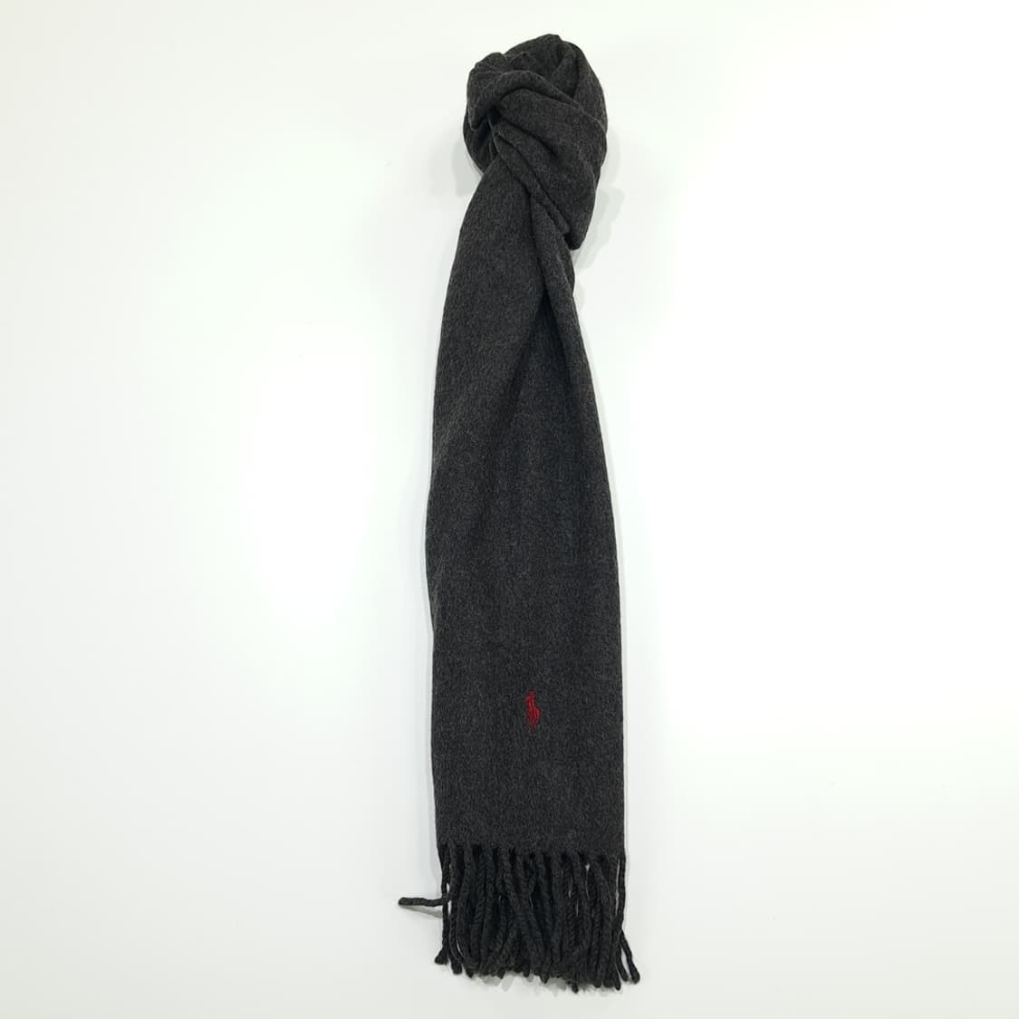 MX322 폴로 랄프로렌 차콜그레이 램스울 목도리 머플러 상품이미지4