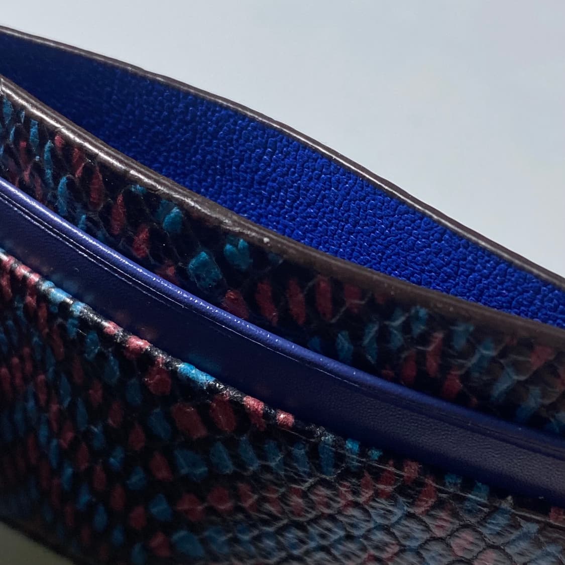 [정품] 미셸앙리 성수 스네이크 도트 파이톤 소가죽 카드지갑 상품이미지5