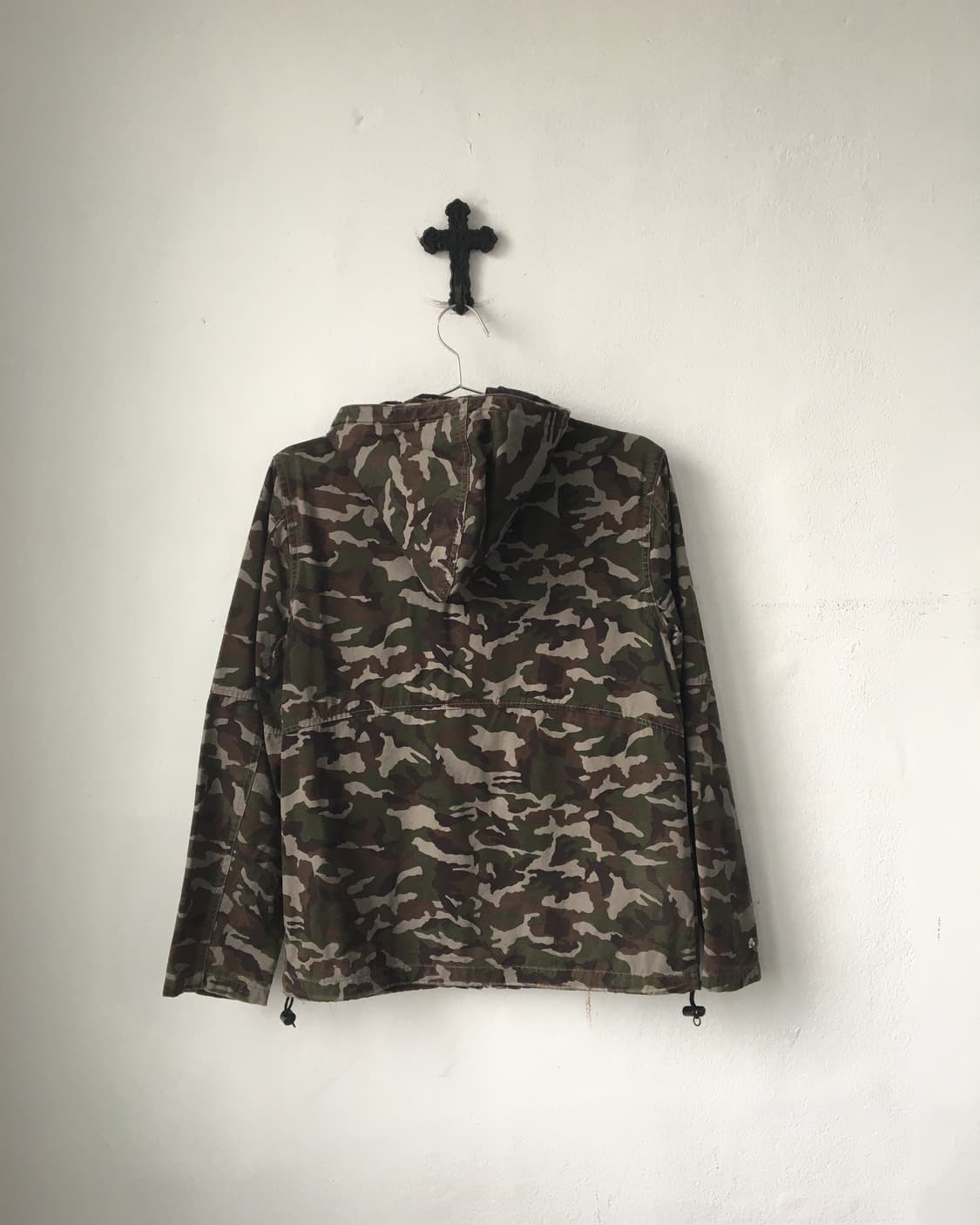 Camo pattern high neck hood jacket 상품이미지3
