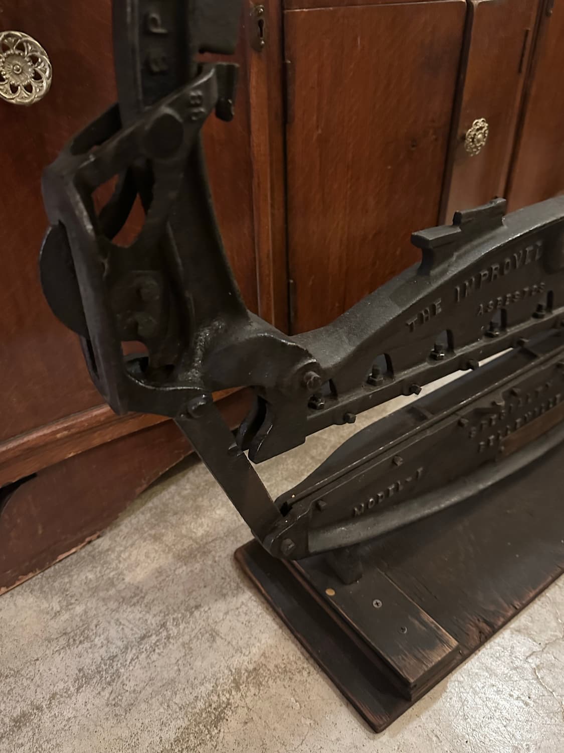 1930s 미국 빈티지 앤틱 석면 절단기 작두 인테리어 소품 상품이미지5