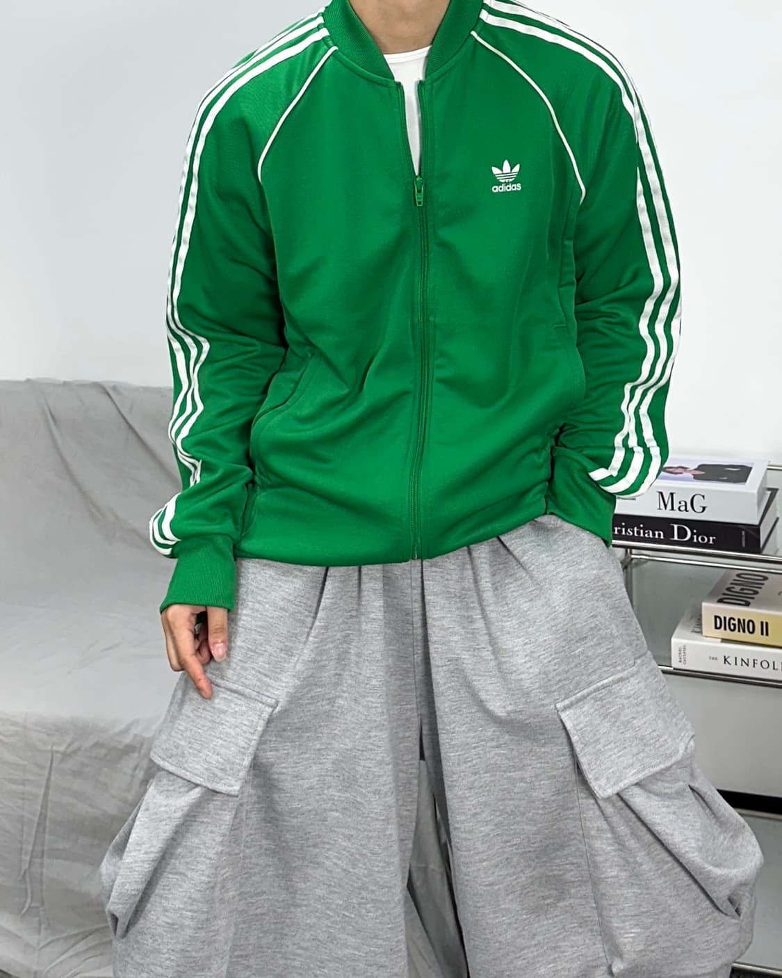 아디다스 그린 슈퍼스타 트랙탑 져지 2XL 상품이미지2