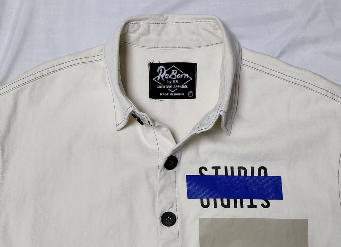 아티스틱한 무드, ReBorn 그래픽 코튼 셔츠 (상태 최상) 상품이미지1