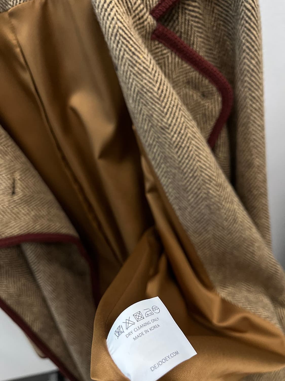 여) 드주이 헤링본 롱코트  상품이미지6