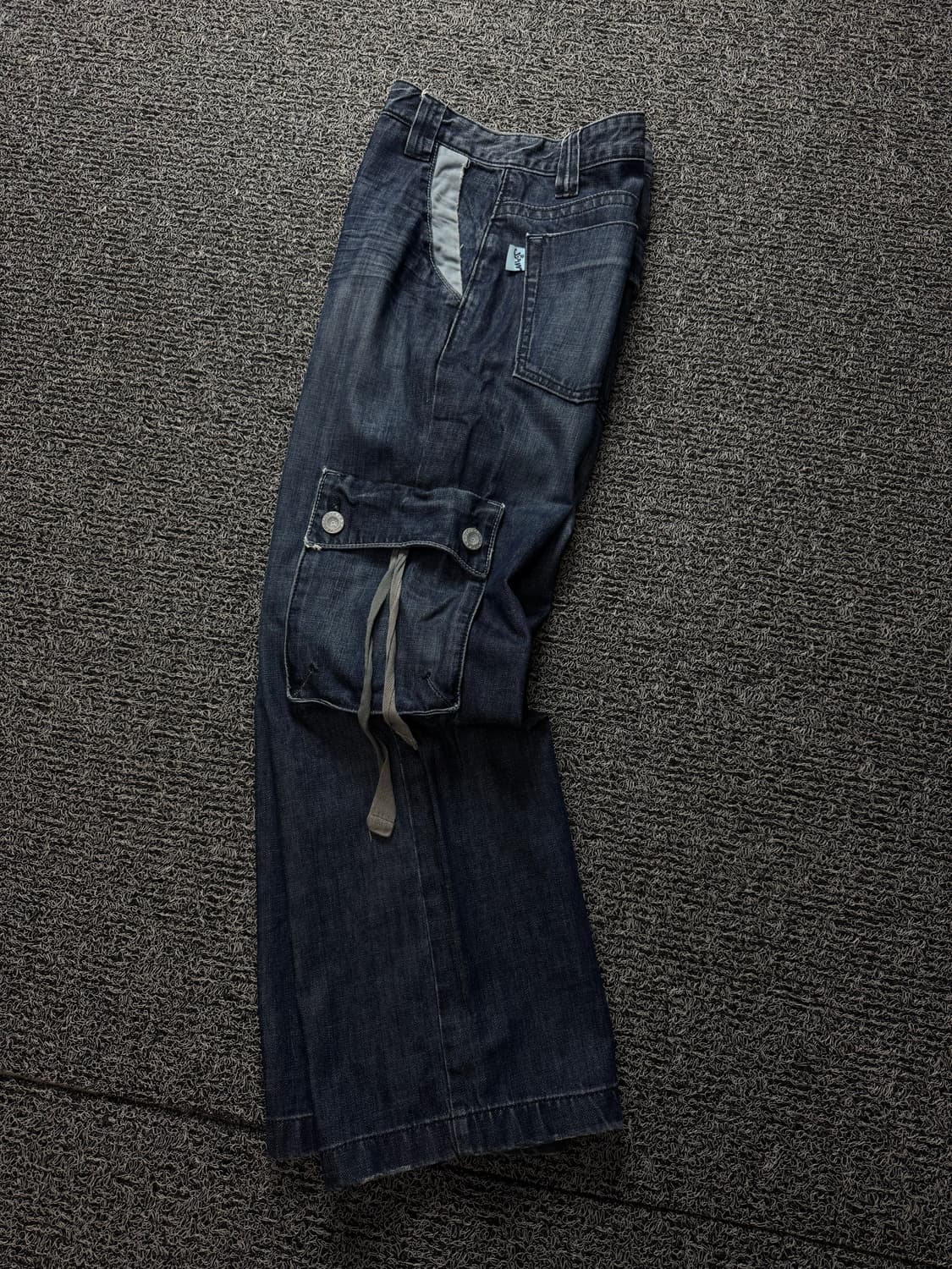 Y2K 빈티지 워싱 데님 퍼티그 카고 팬츠 995 상품이미지1