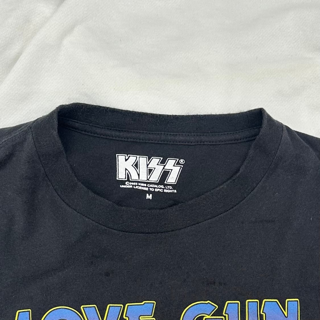 KISS 락밴드 재팬  데미지 LOVE GUN  빈티지 프린팅 반팔티셔츠 상품이미지4