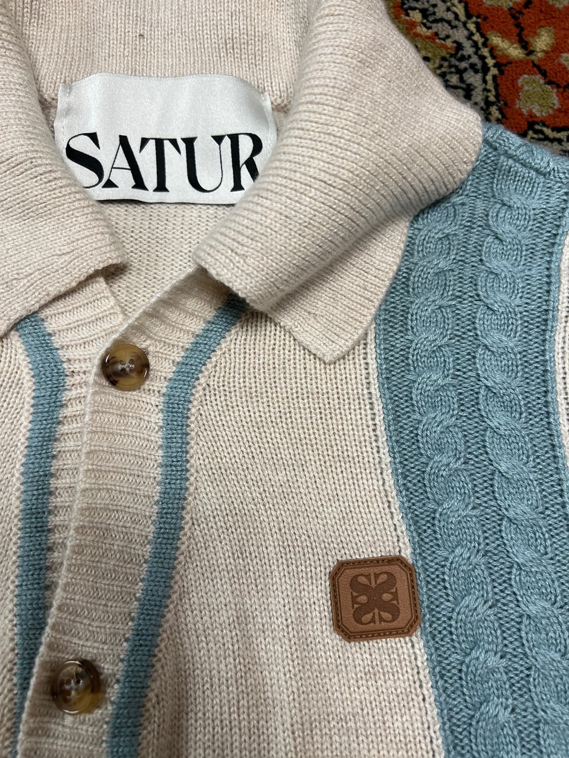 [M] 세터 파로 캐시미어 블렌드 칼라 니트 가디건 상품이미지3