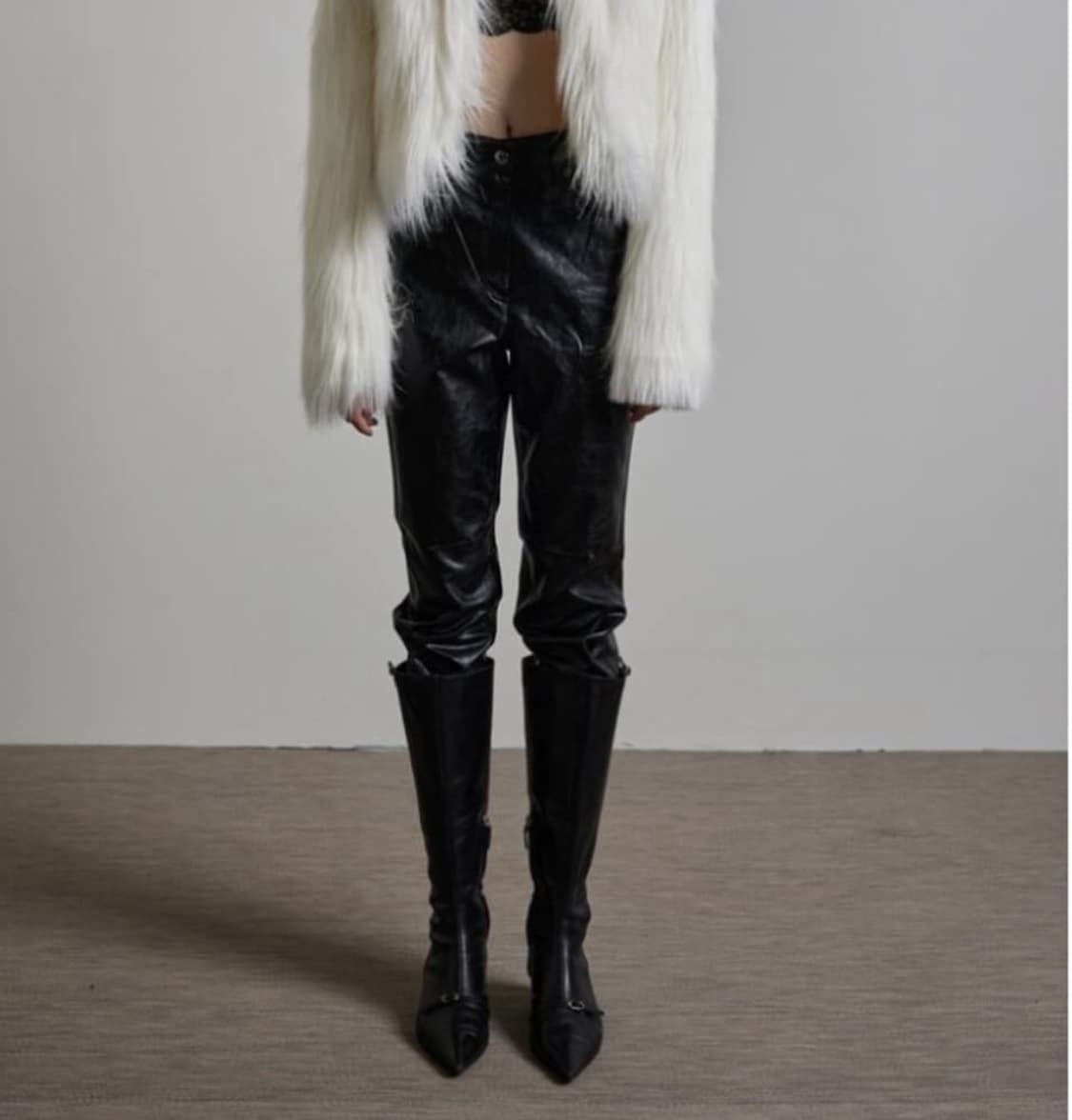 보헤미안서울 보헴서 코팅 레더 팬츠 바지 가죽  상품이미지1