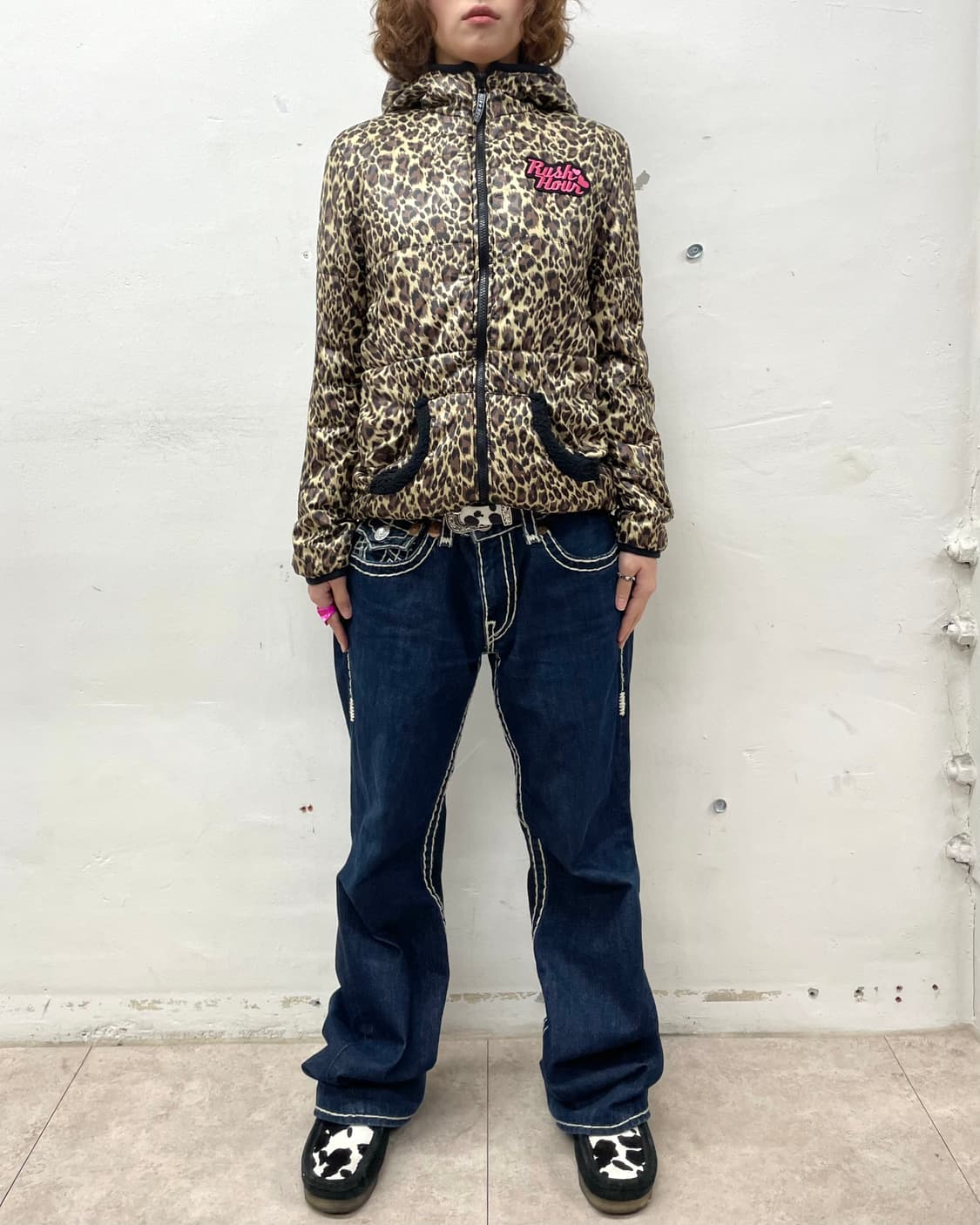 Lush hour Glossy leopard print padded  상품이미지5