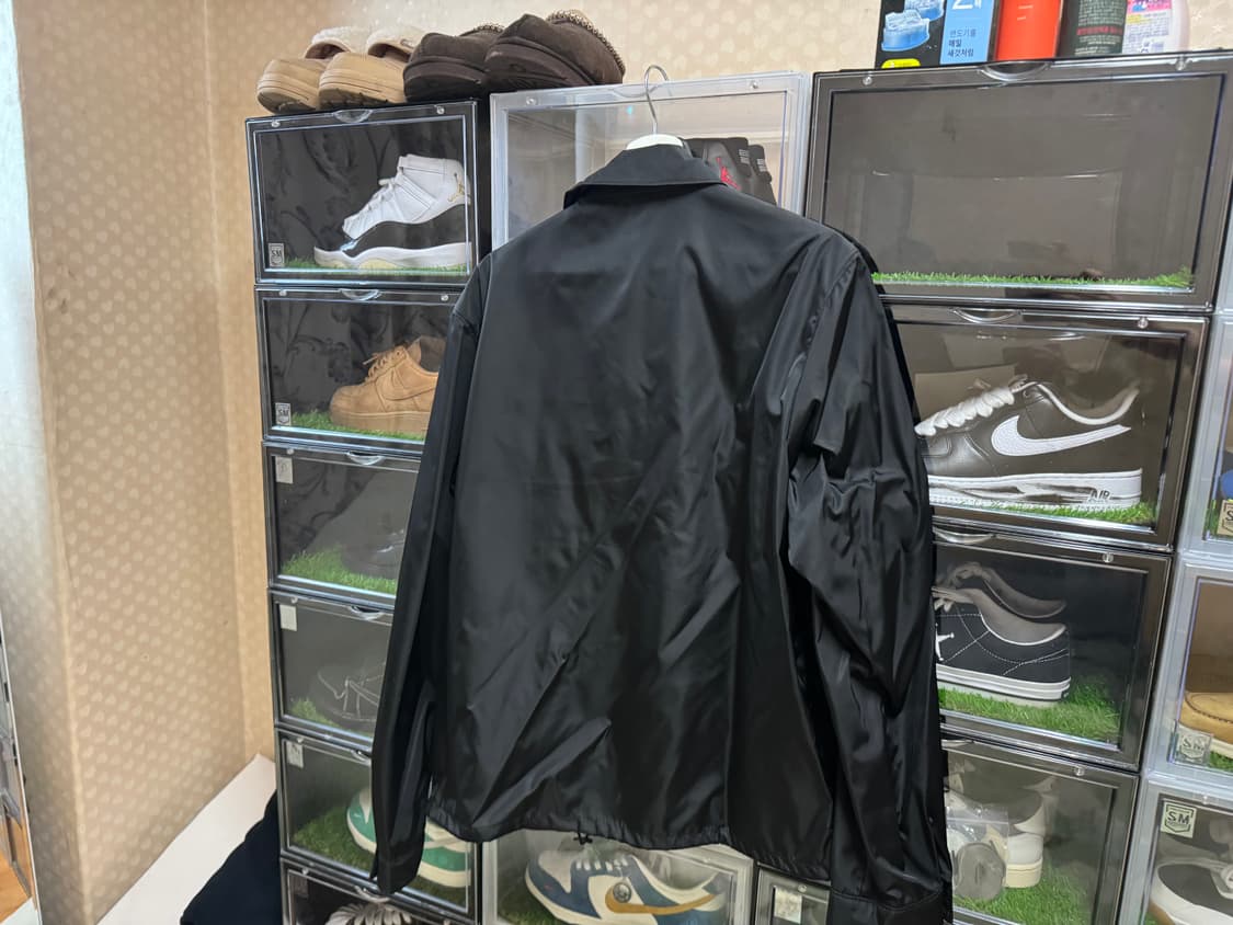 프라다 리나일론 집업 개버딘 블루종 자켓 블랙 52사이드 상품이미지2