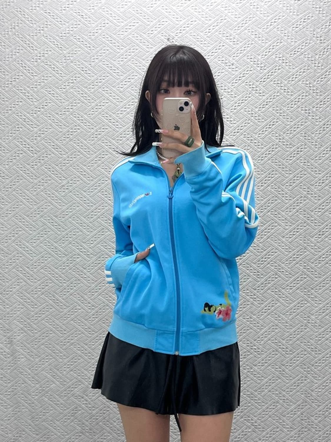 아디다스 호놀룰루 프린팅 연하늘 져지 집업 95 C11191 상품이미지1