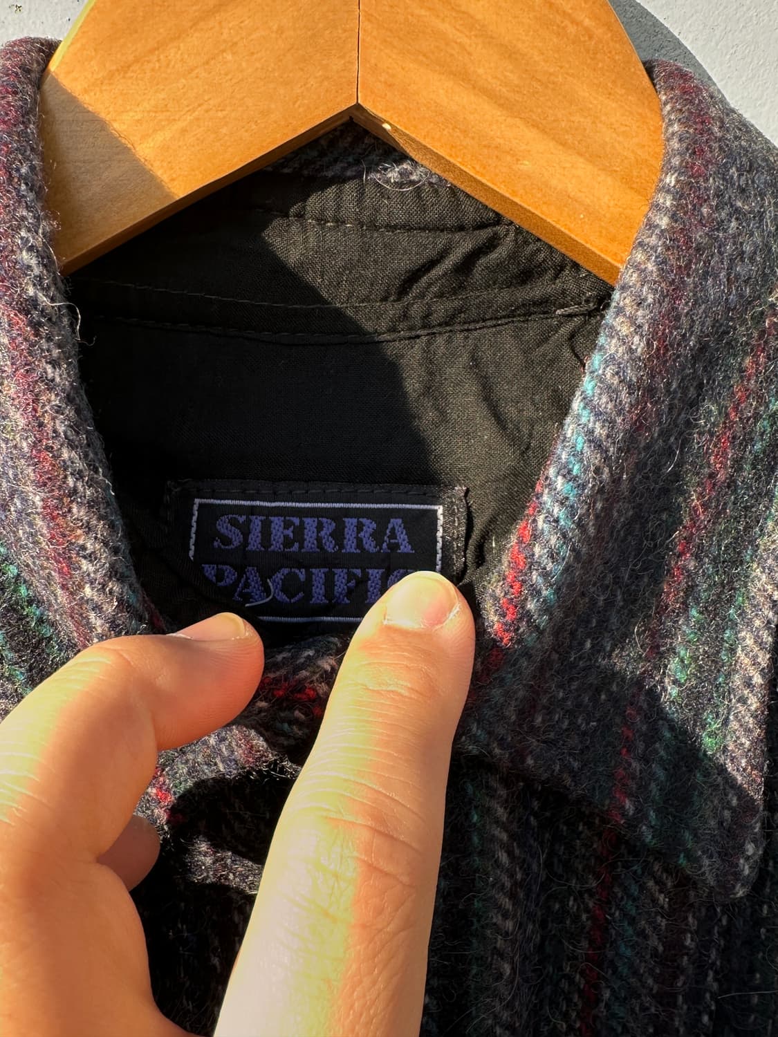 [XL] 90s 시에라퍼시픽 스트라이프 체크 울 셔츠 자켓 상품이미지3