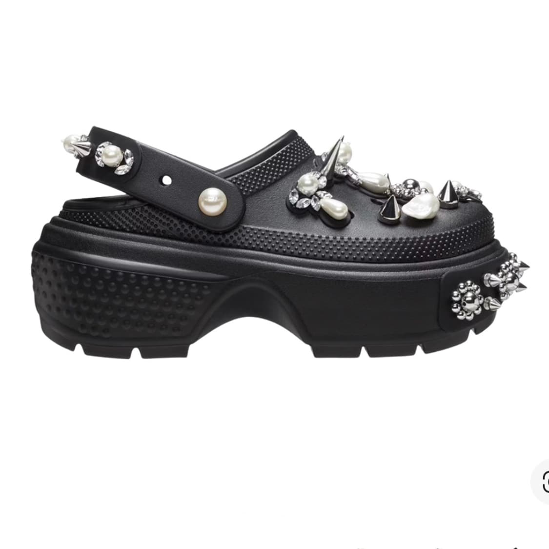 (W) 크록스 x 시몬로샤 스톰프 클로그 블랙  상품이미지1