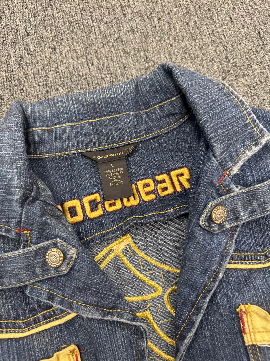 로카웨어 빈티지 여성 y2k 데님집업 자켓 상품이미지3