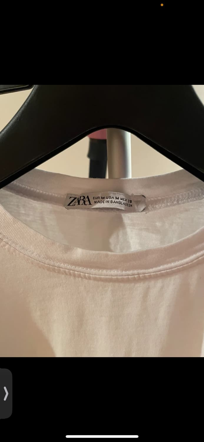 Zara 자라 무지 반팔 티셔츠 무지티 화이트 상품이미지4