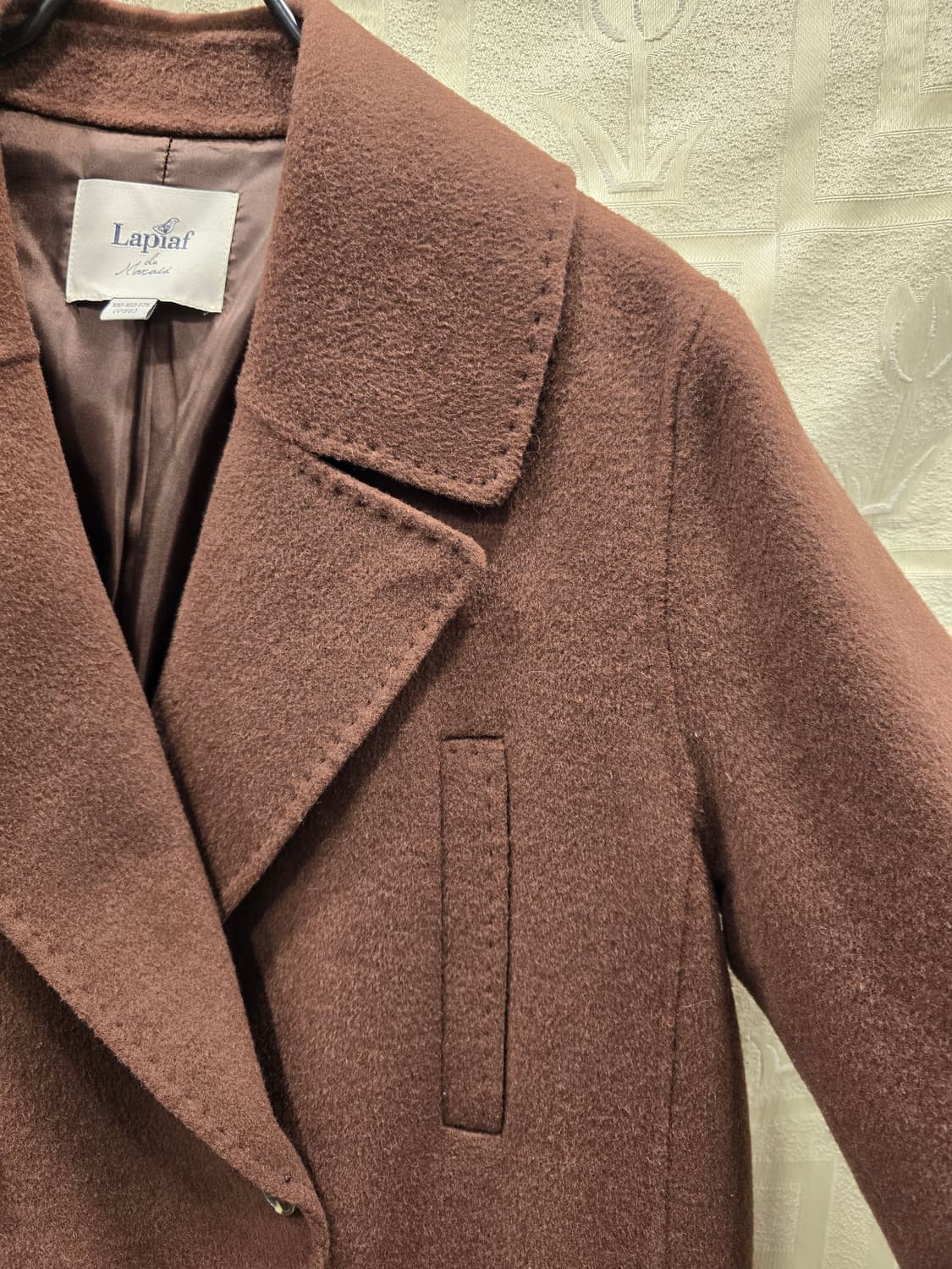 거의새거) 라삐아프 Laplaf 핸드메이드 모 더블 롱 코트 100 상품이미지3