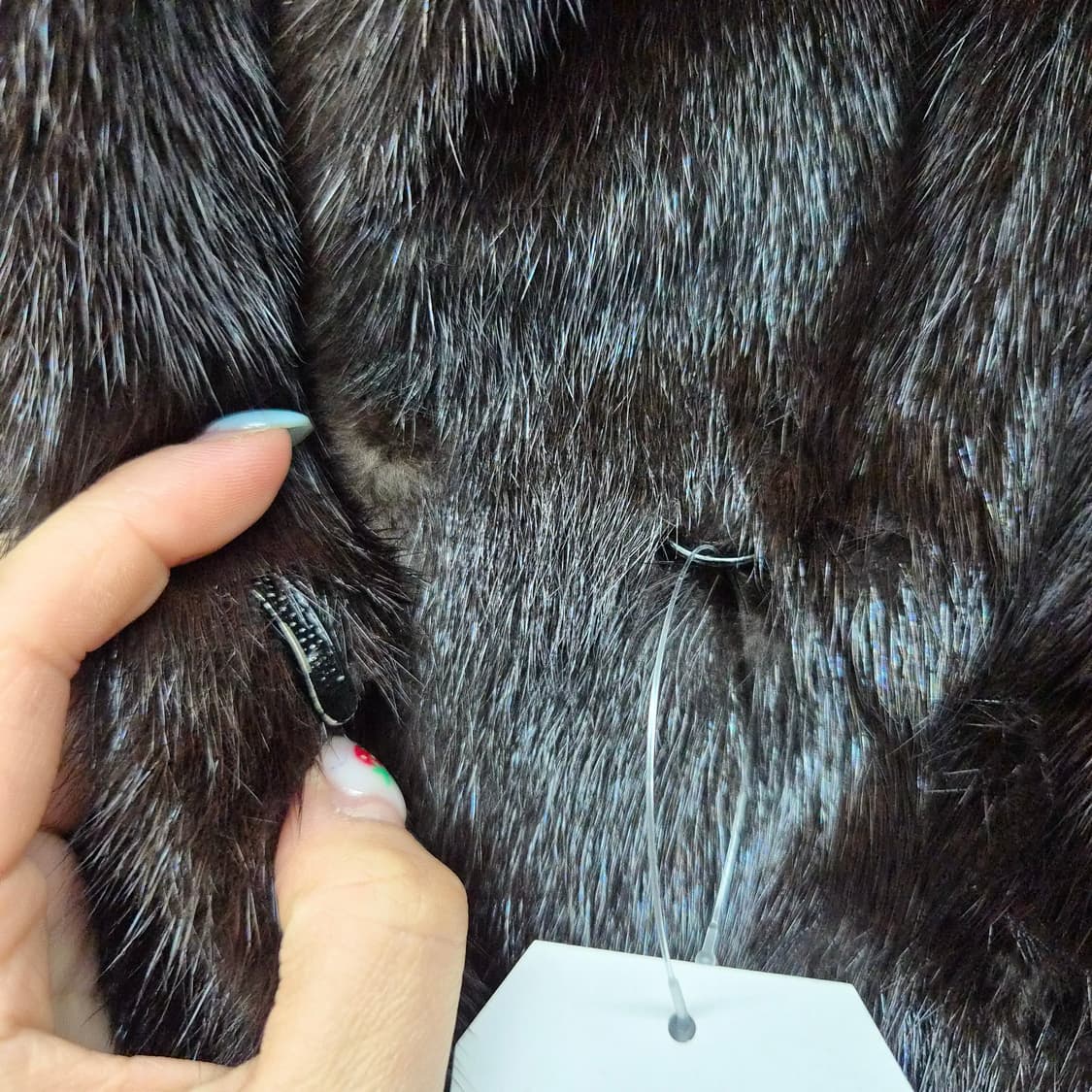 밍크 모피 자켓 블랙 여성 M 상품이미지3