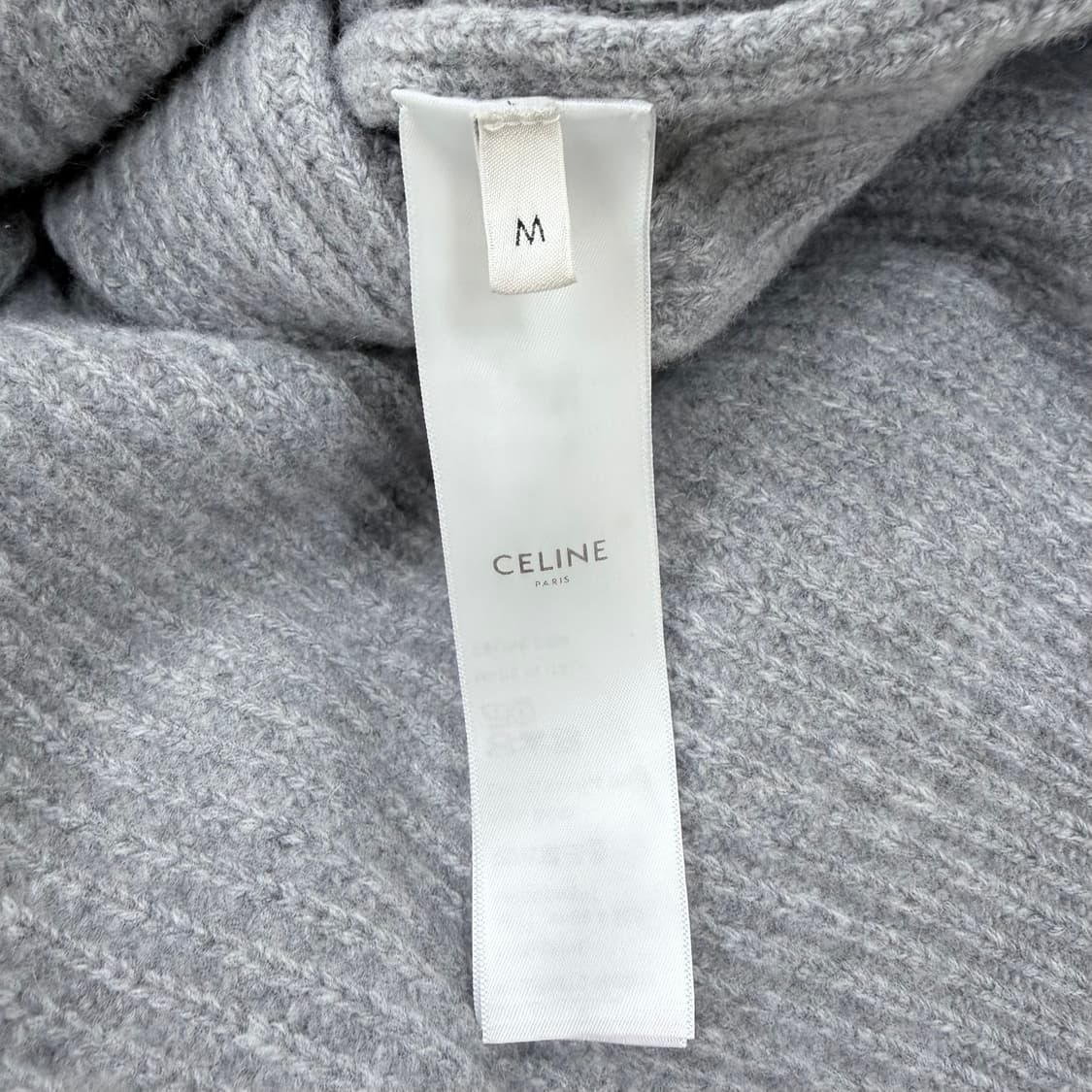 [S+급/오버핏M] 25FW 셀린느 트리오페 울 리브드 니트 후드집업 상품이미지7