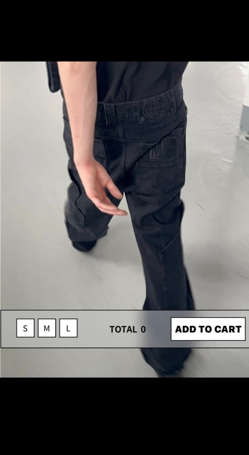 플라스틱 프로덕트 calf pocket pants 블랙 M 상품이미지1
