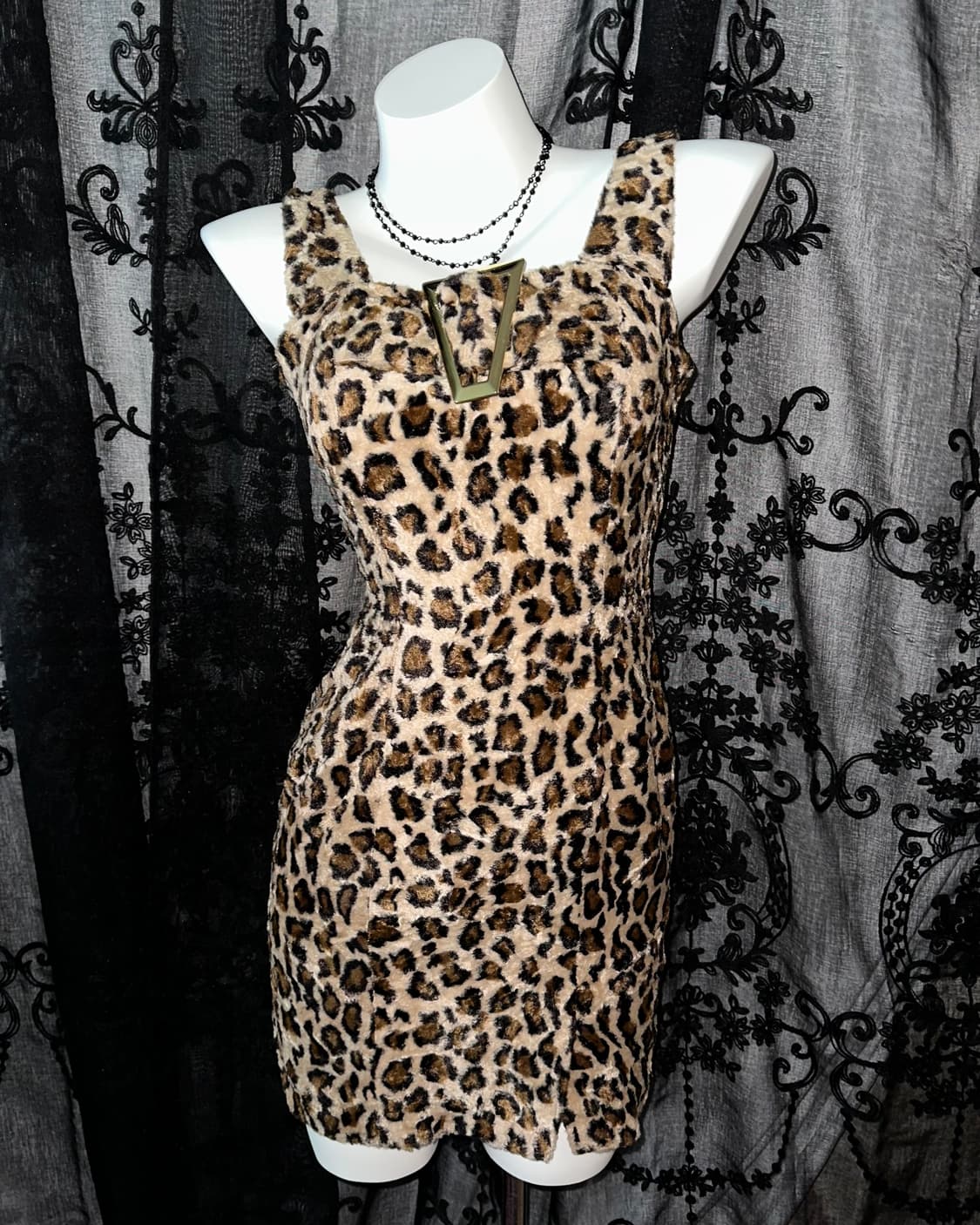 Gyaru leopard print dress 상품이미지2