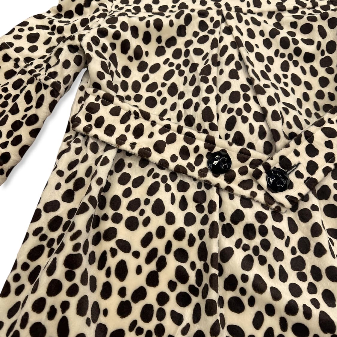 Leopard Velvet Balloon Sleeve Duffle Coa 상품이미지4