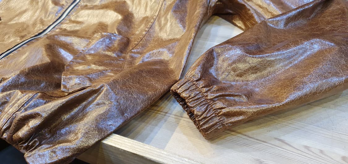 110.GATHER 페이크레더 크랙점퍼 상품이미지4