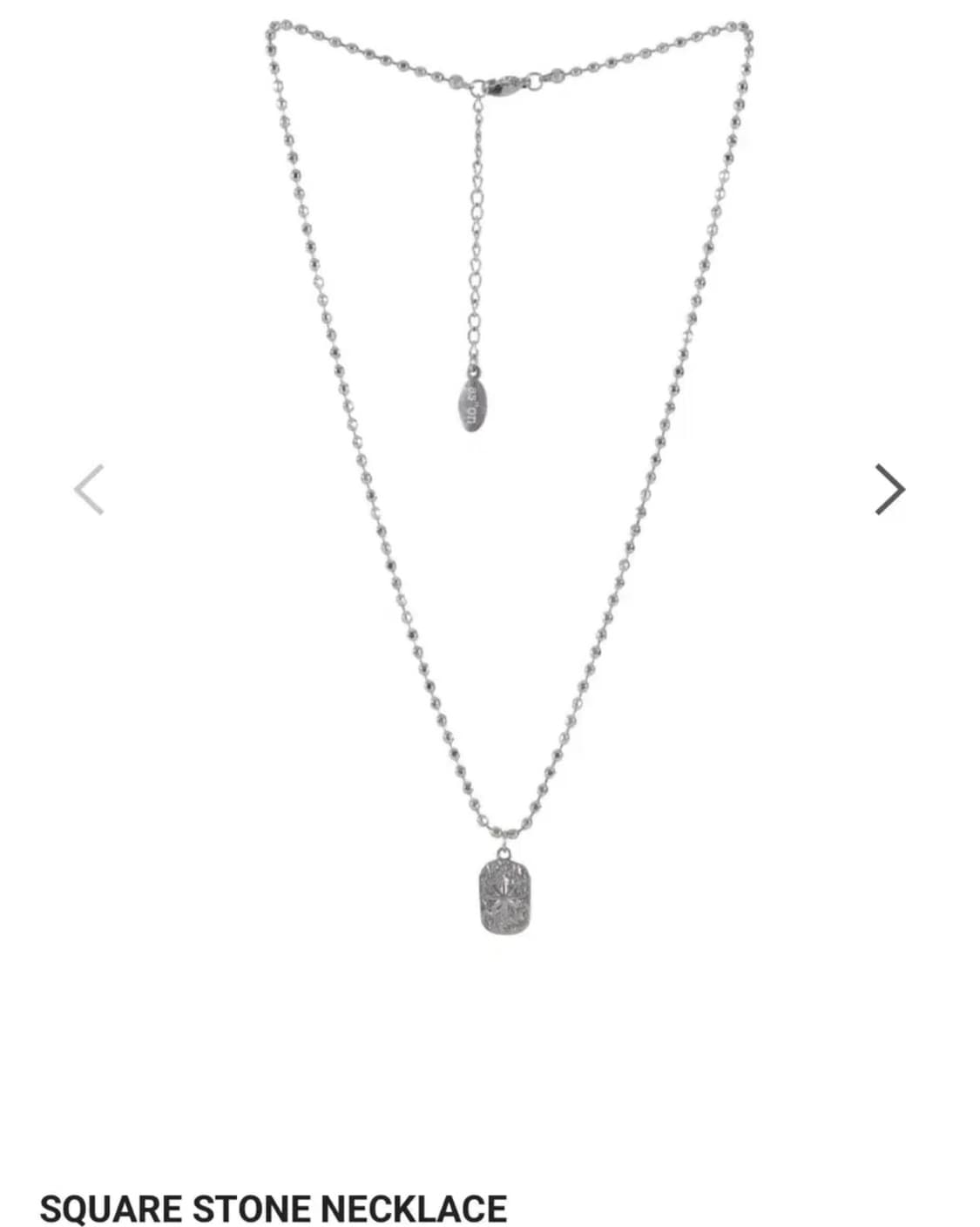 애즈온 목걸이 SQUARE STONE NECKLACE 상품이미지1