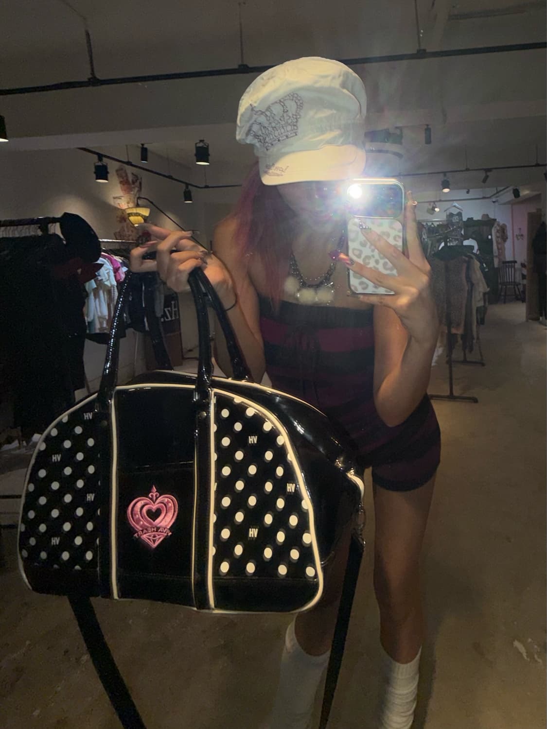 VIVA HEART 에나멜 보스턴백  상품이미지6
