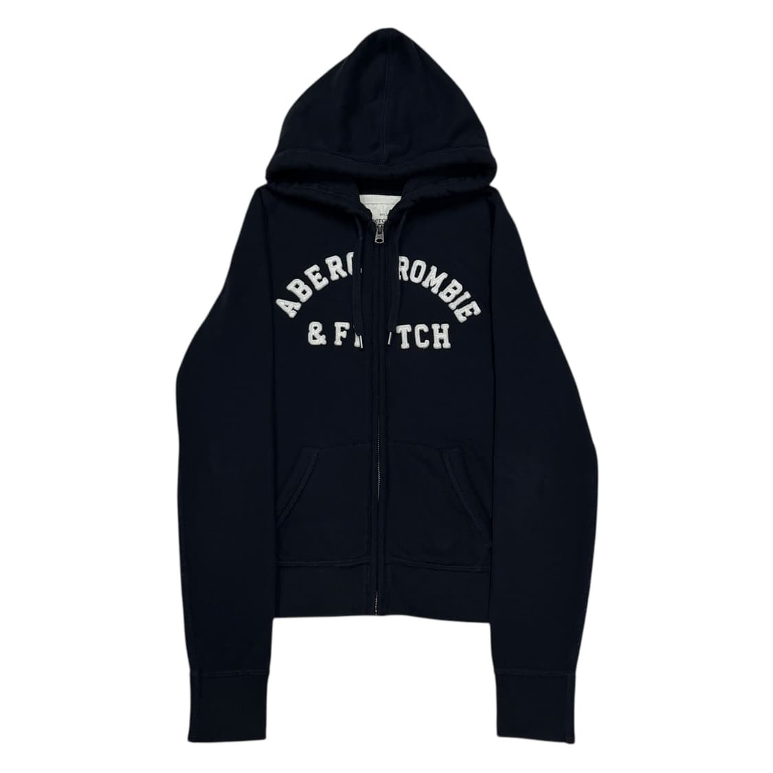 아베크롬비 빈티지 Y2K 네이비 딱붙핏 기모 후드집업 자켓 S 상품이미지1