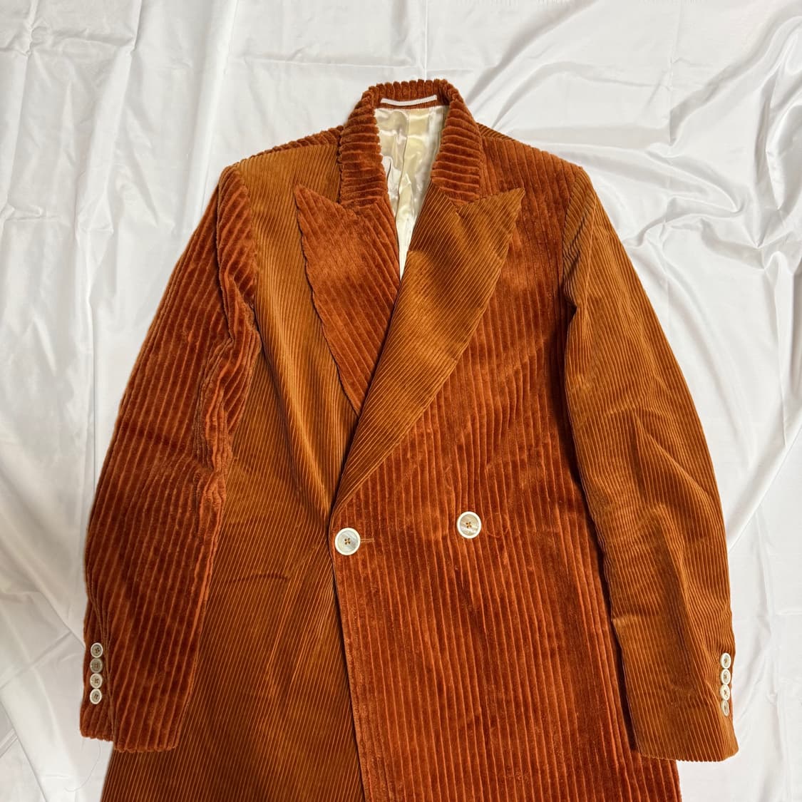 [S] 골든구스 브라운 코듀로이 더블 브레스티드 코트 상품이미지2