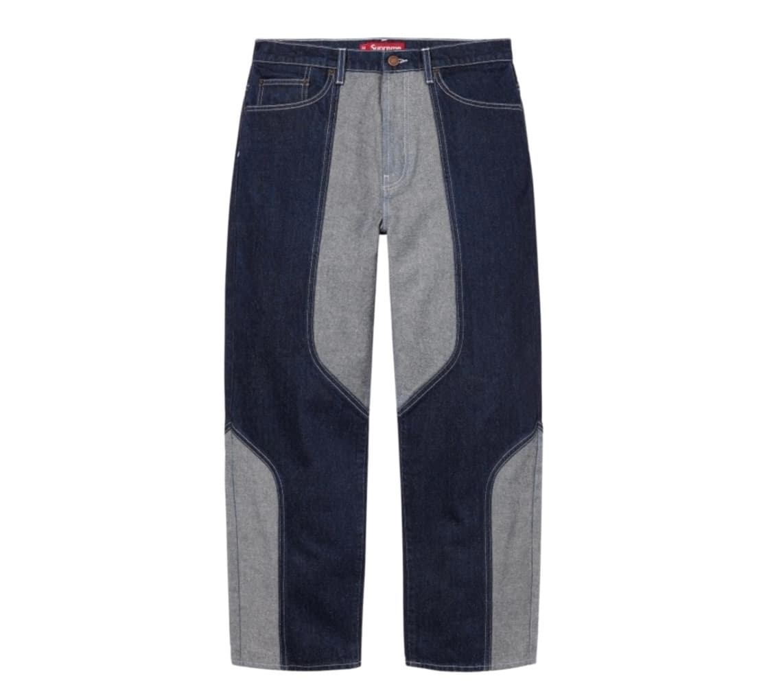 슈프림 투톤패널 배기진 블루 - 32인치 상품이미지1