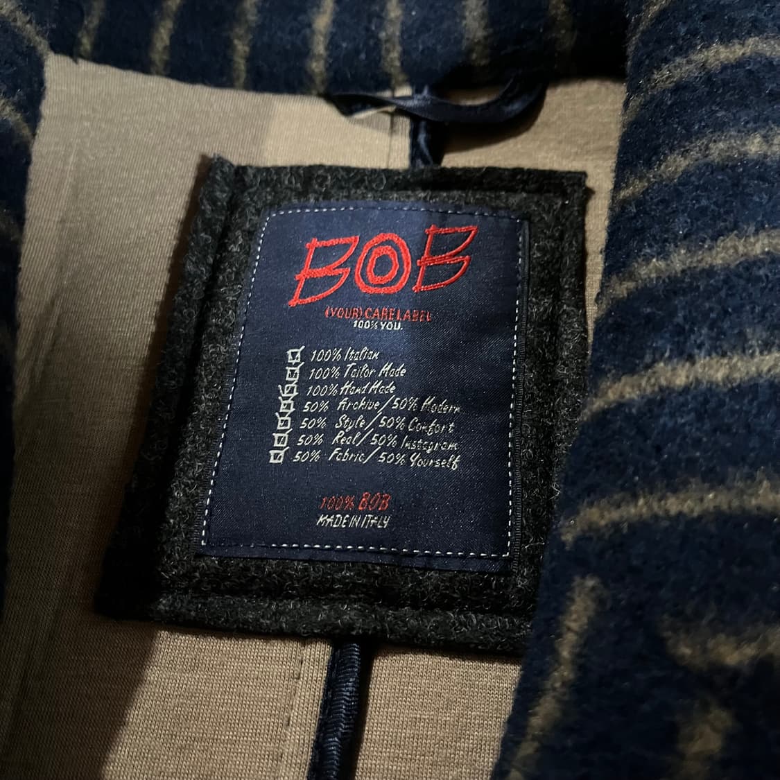 [100] 비오비 핸드메이드 스트라이프 코트 상품이미지4