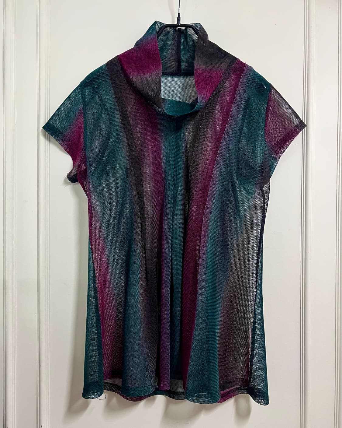 Japanese Vintage High Neck Mesh Top 상품이미지3