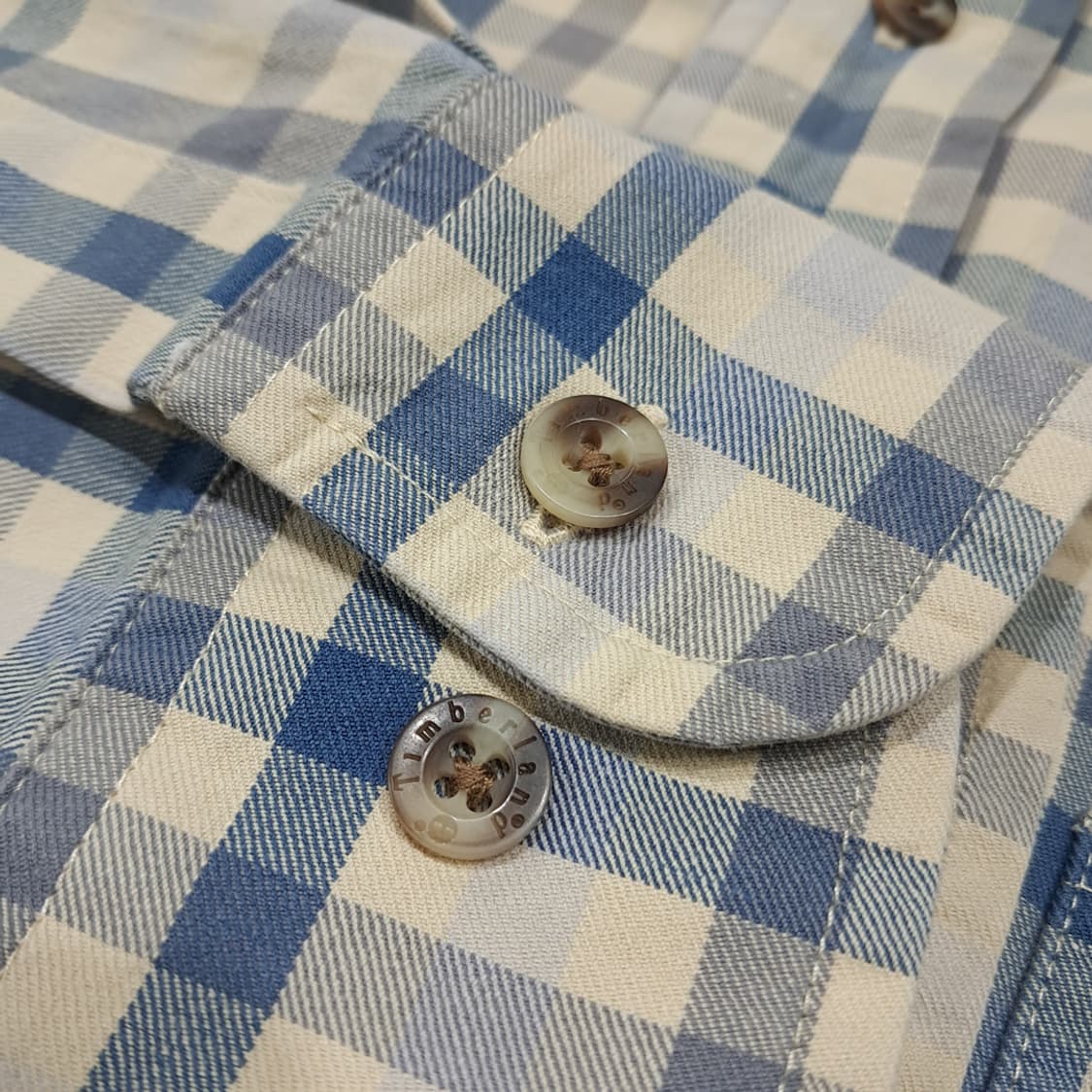 CL375 M 팀버랜드 00s 홍콩판 그래프 체크 베이지 셔츠 남방 상품이미지5