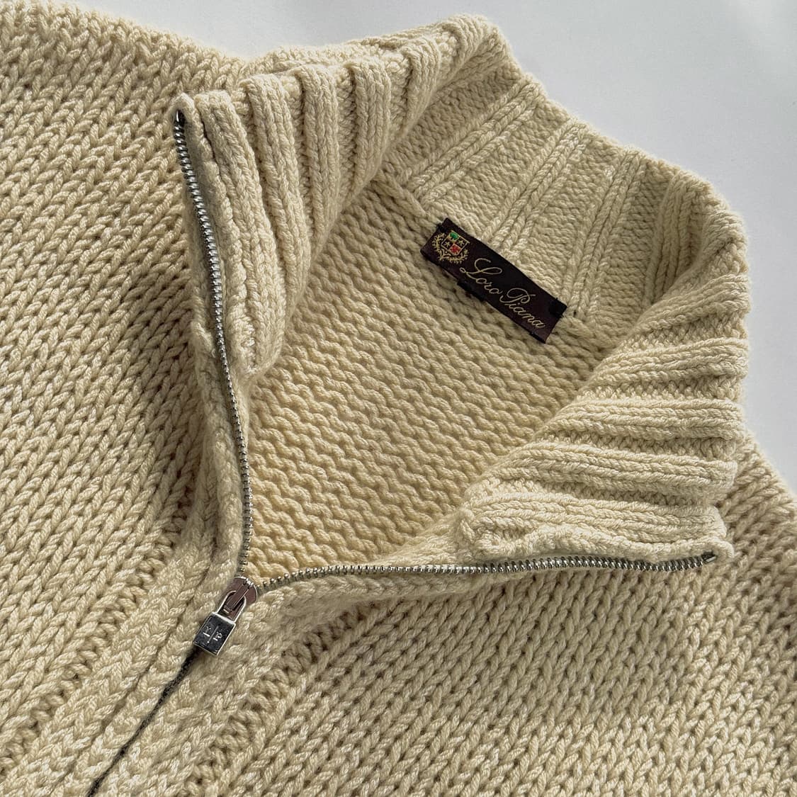 로로피아나 캐시미어 투웨이 니트 집업 가디건 상품이미지2