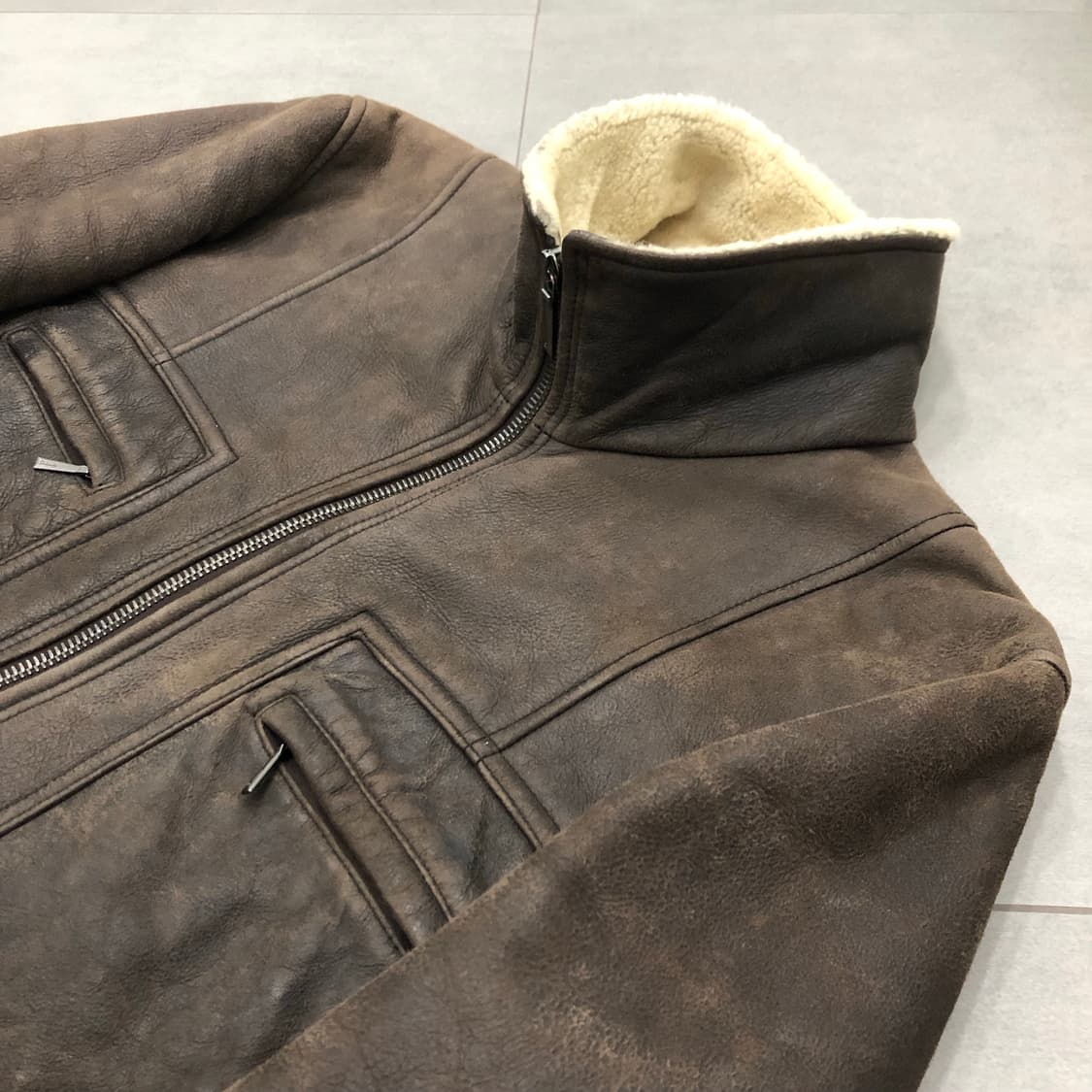 던힐 이태리 양털 무스탕 코트 L 상품이미지2