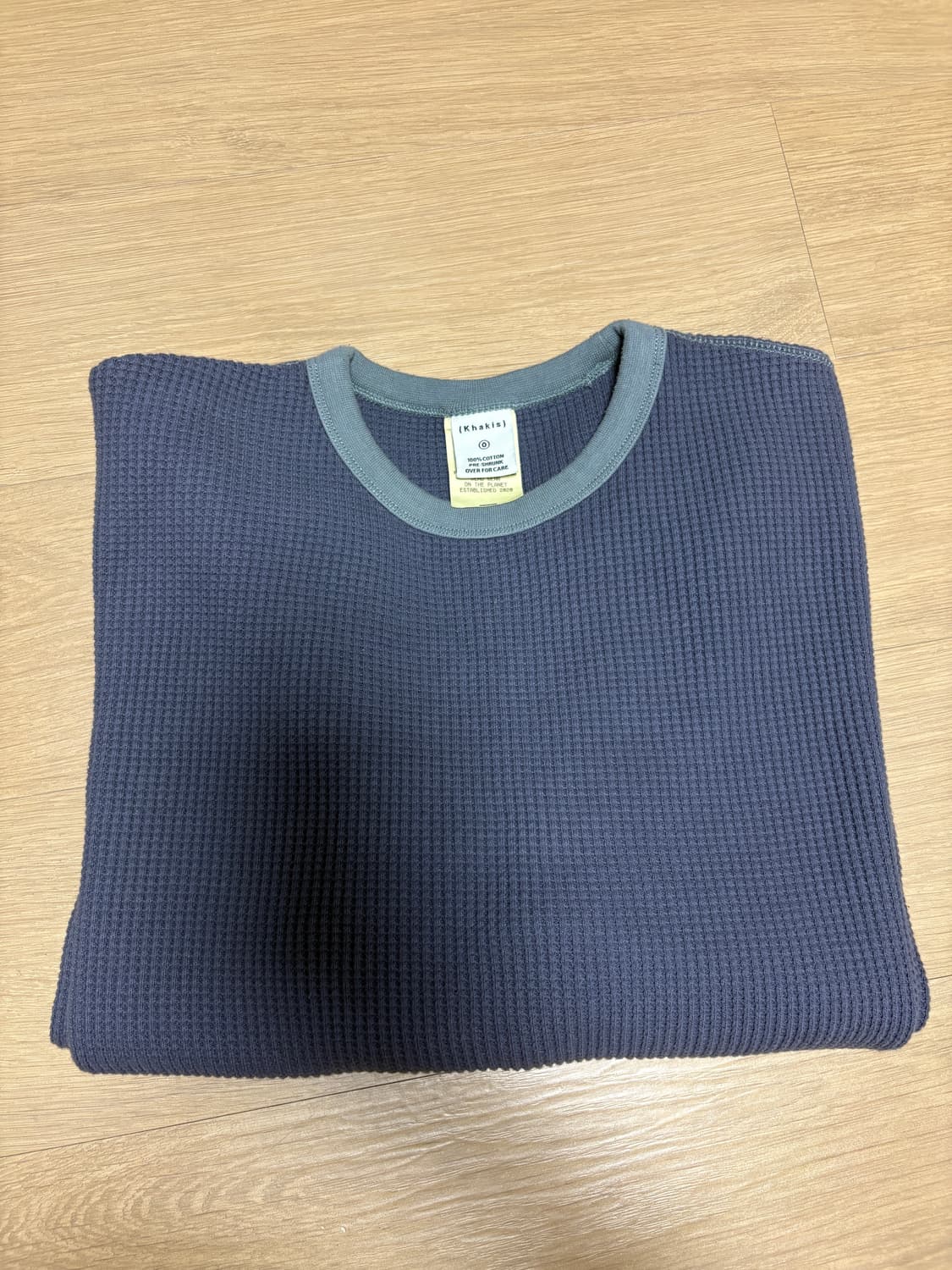 Khakis Waffle Crewneck Faded Black 상품이미지4