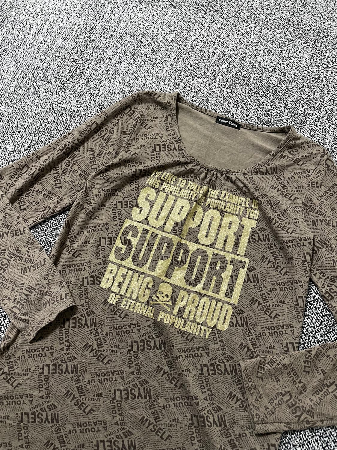 vinteちきゅ. Chami Chami y2k long-sleeve 갸루 상품이미지2