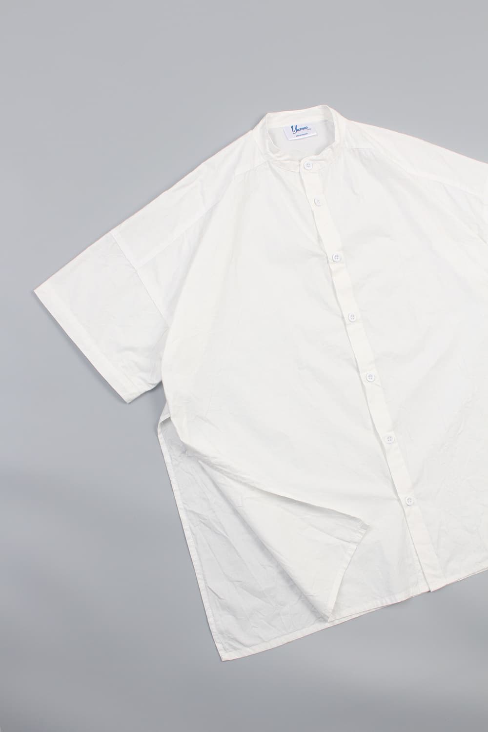 YARMO Oversized Band Collar Half Shirt ( 상품이미지2