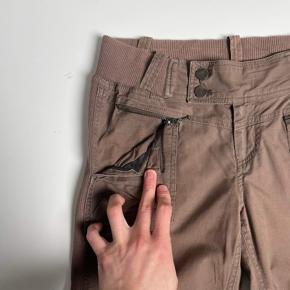 Profile 립 코튼 부츠컷 팬츠 상품이미지4