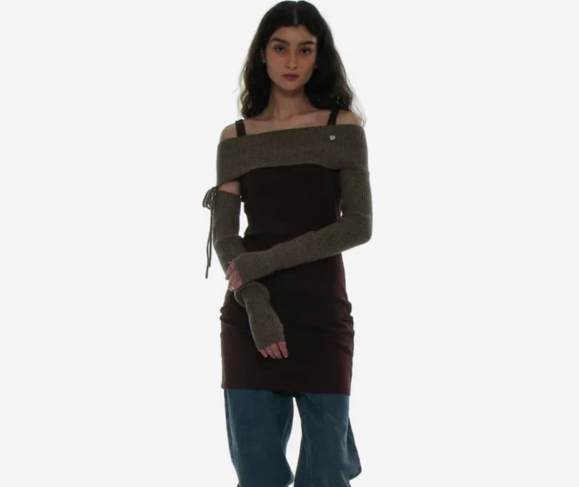 파르티멘토 우먼 언발란스드 암 니트 워머 탑 상품이미지1