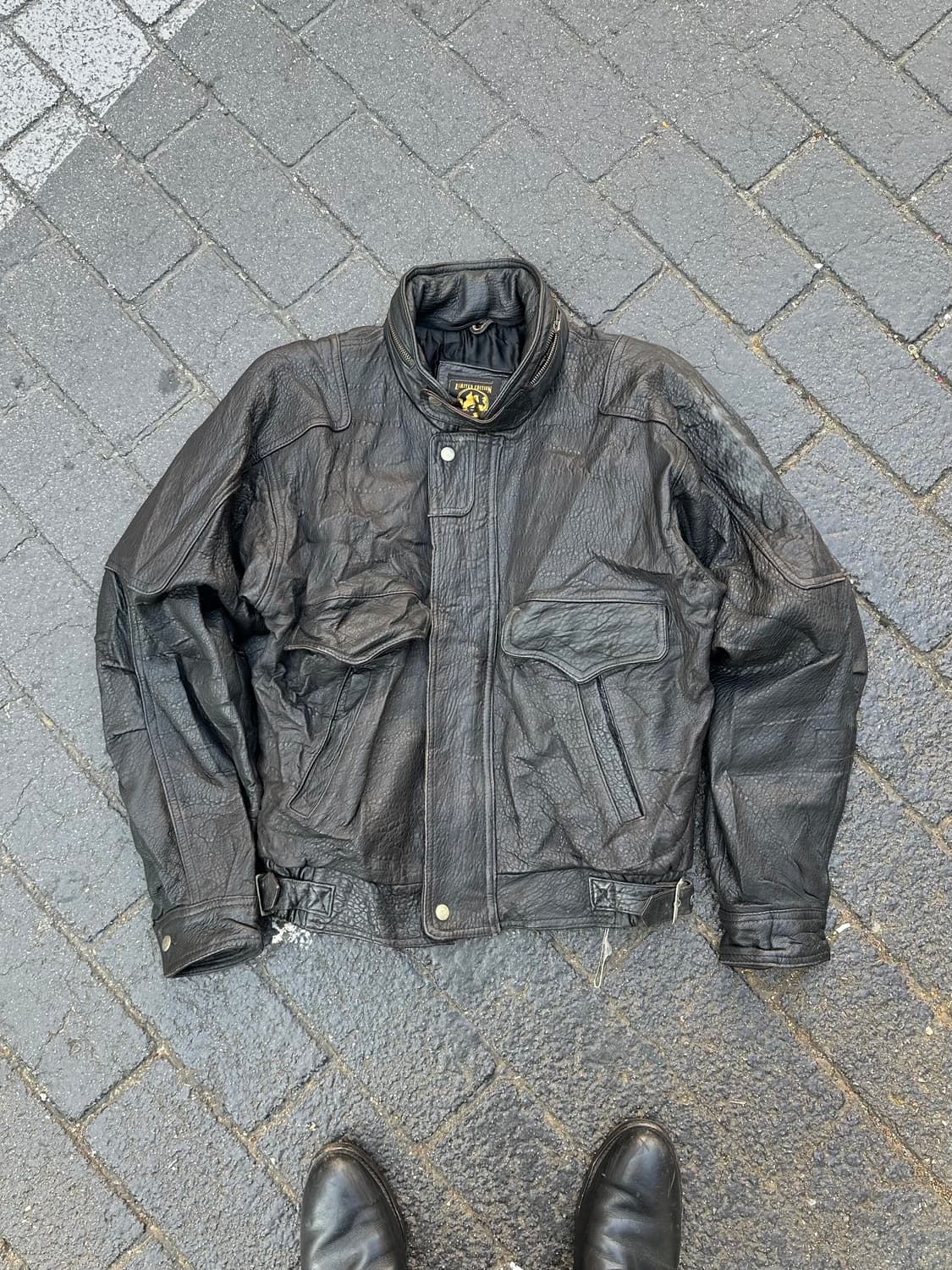 90’s Saddlery Shell-leather multi jacket 상품이미지3