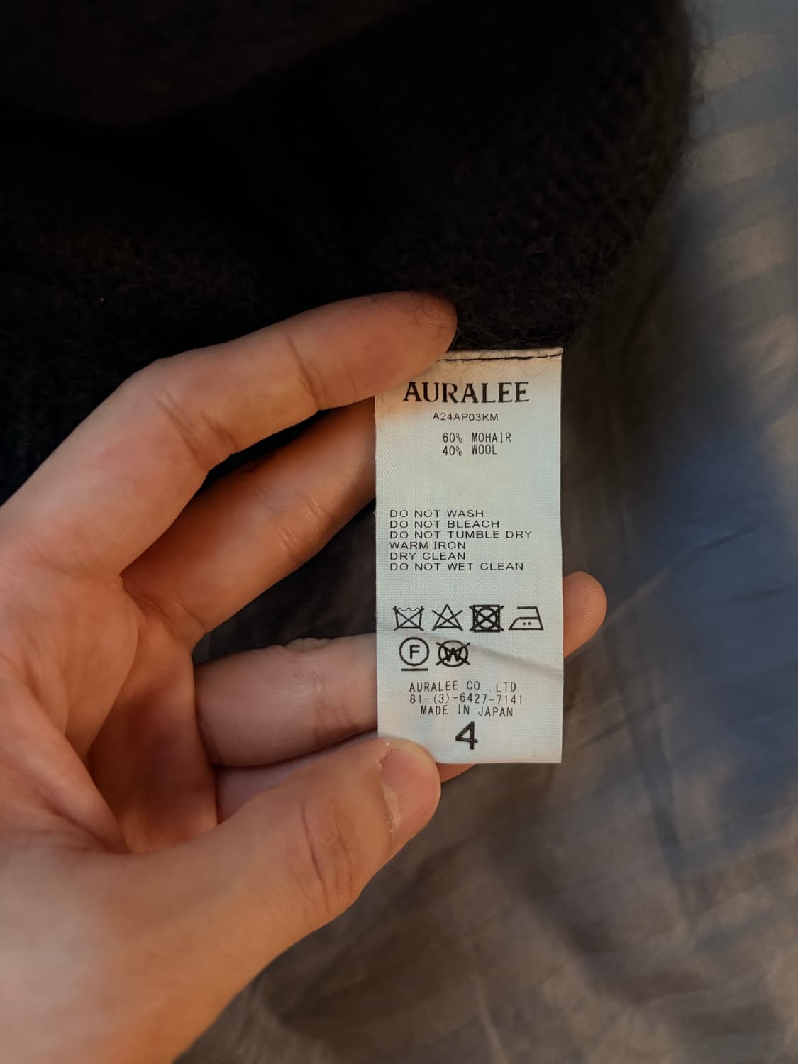 오라리 모헤어 슈퍼키드 니트 블랙 4사이즈 상품이미지3