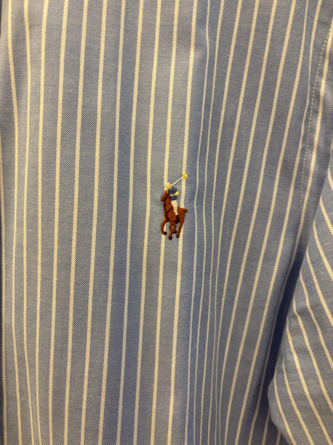 폴로 랄프로렌 스카이 블루 스트라이프 셔츠 M 상품이미지3