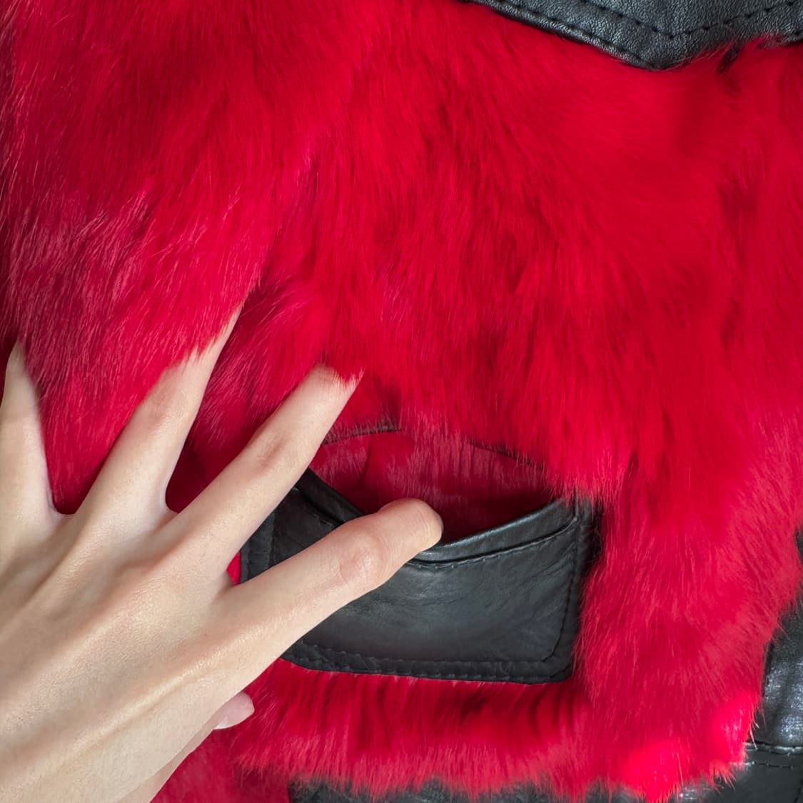 리얼 래빗퍼 무스탕  상품이미지3