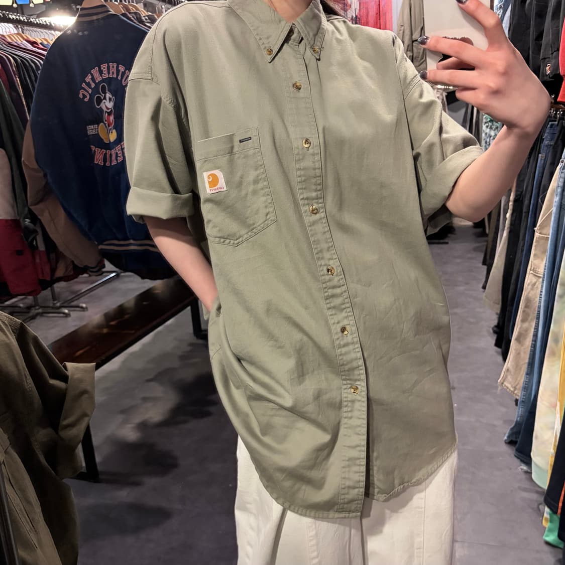 [IM] Carhartt 칼하트 반팔 셔츠 카키 상품이미지4