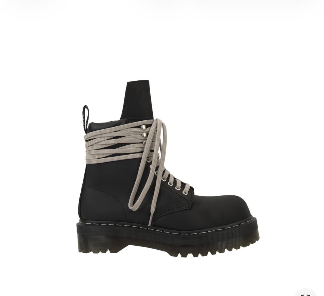 닥터마틴 x 릭 오웬스 쿼드 솔 스틸 토 부츠 블랙 285 상품이미지1