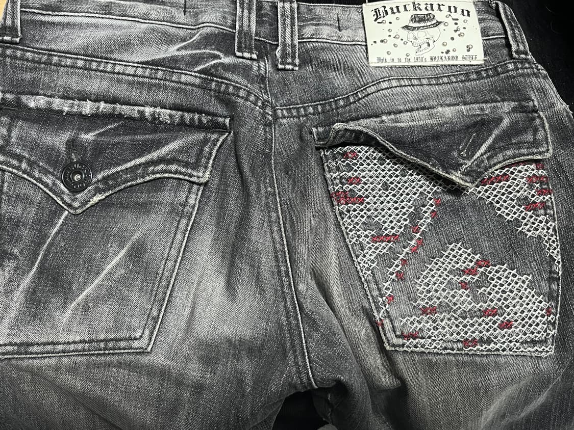 Buckaroo 버커루 스컬 패치 그레이 워싱 데님 상품이미지4