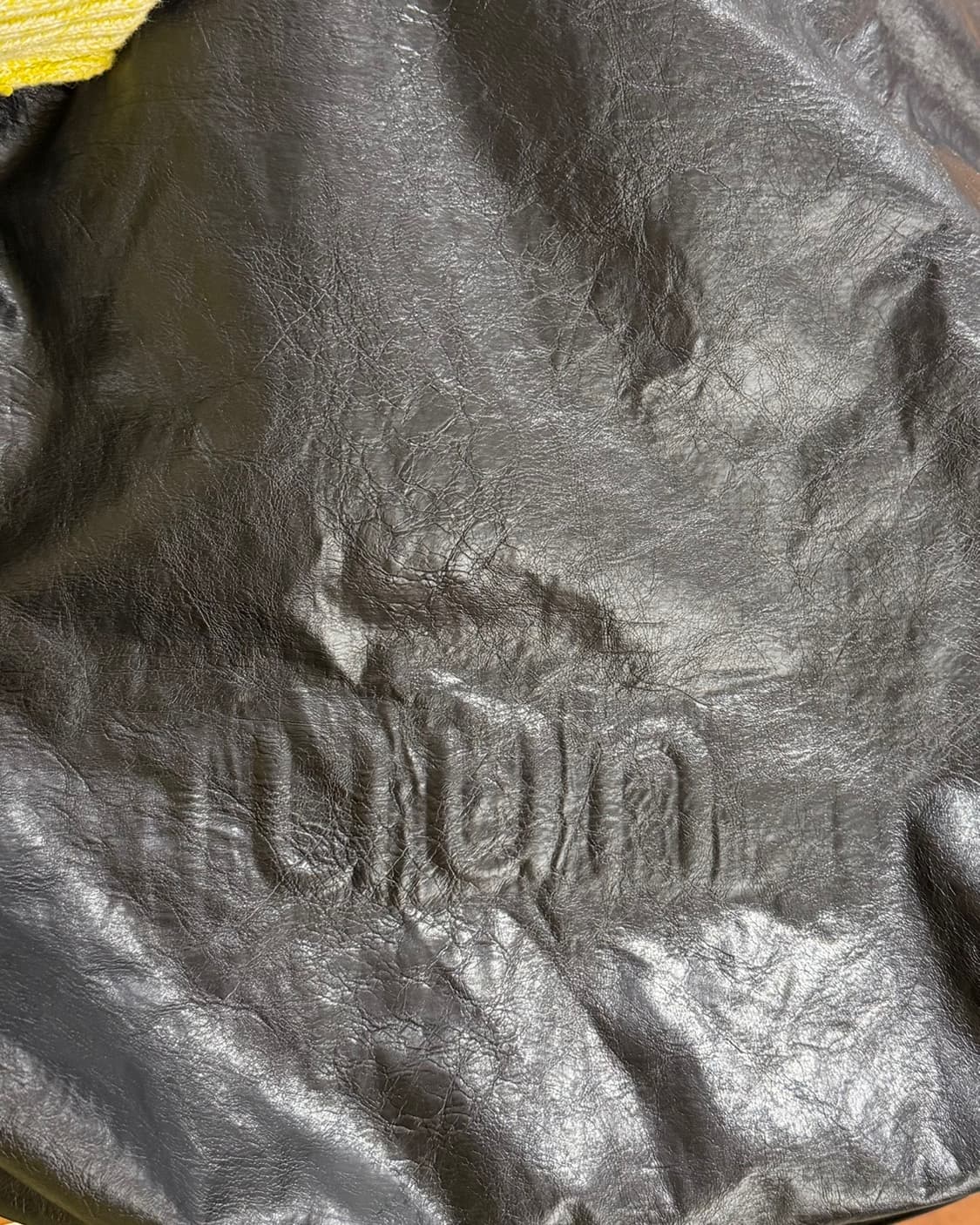 준지 블랙 레더 로고 토트백 상품이미지7